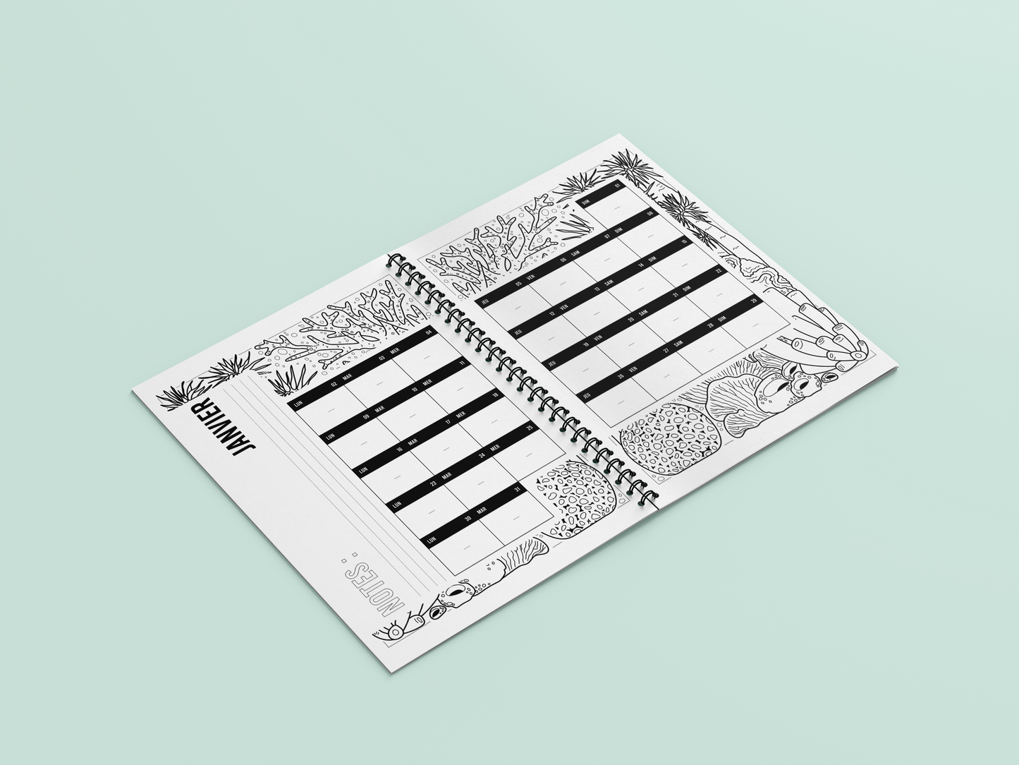 Agenda à colorier 2023 - ÉPUISÉ