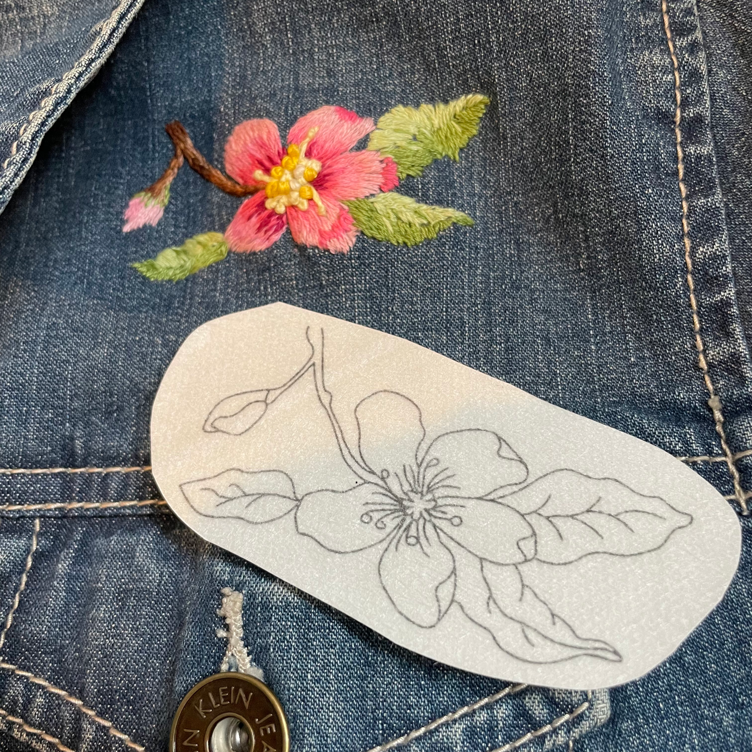 Modèles à broder hydrosolubles