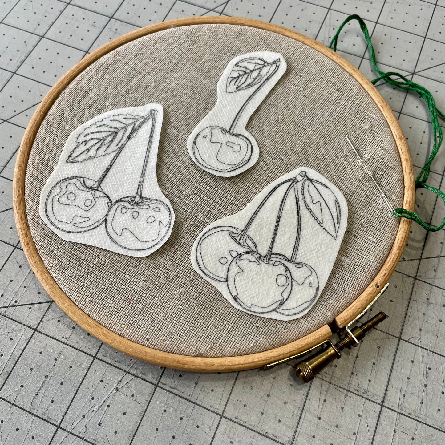 Modèles à broder hydro-solubles - 3 modèles petits format