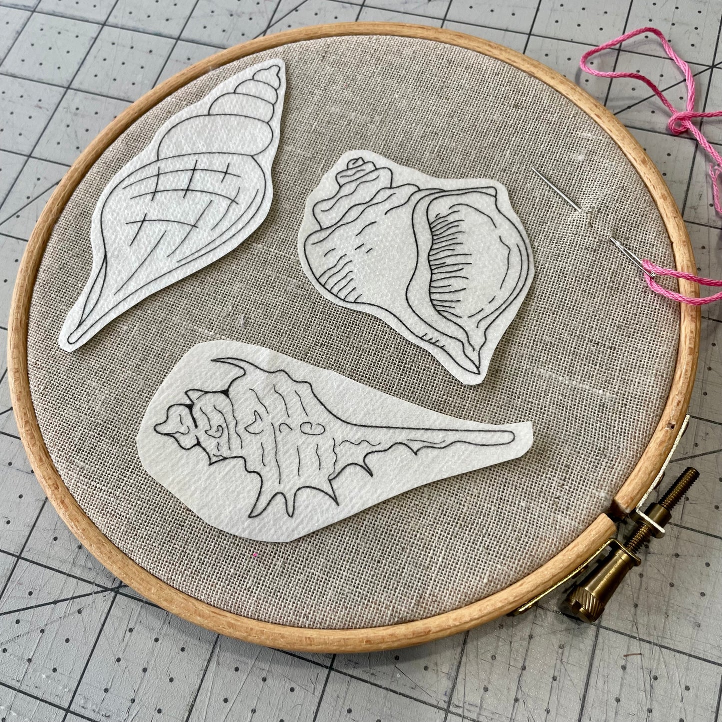 Modèles à broder hydro-solubles - 3 modèles petits format