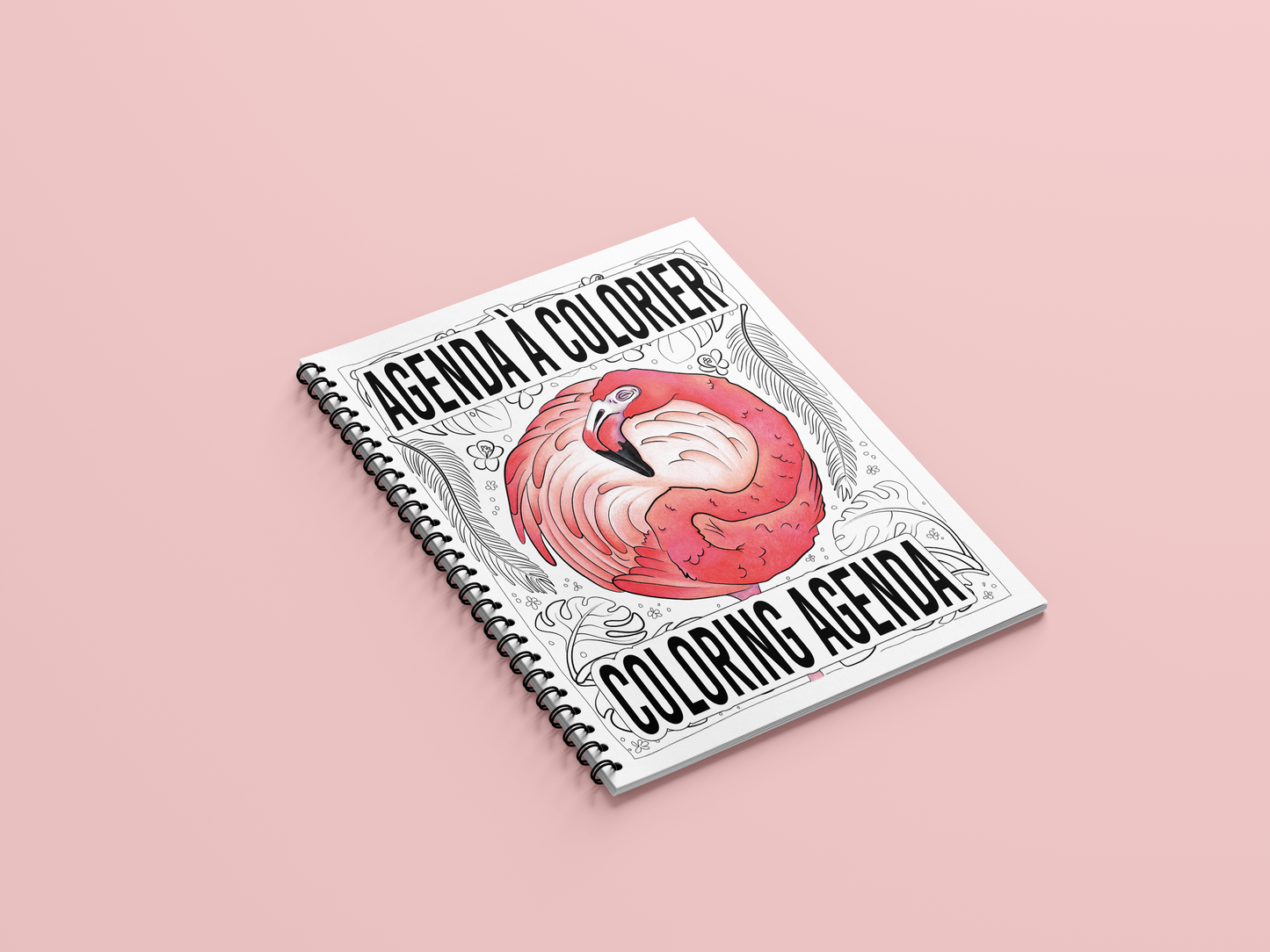Undated Coloring Agenda bilingual